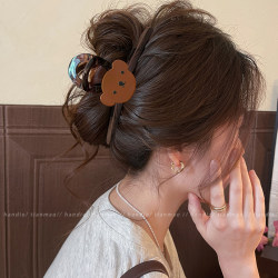 Cute and Adorable Bear Claw Clip for Women, 2026 New Style, High-End Shark Clip Hairpin, Back of the Head Updo Hair Accessory Clip