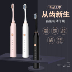 Electric toothbrush Direct sales for adult 5-stage sound wave waterproof USB charging soft-haired couple electric toothbrush