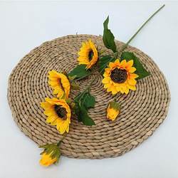 High-end foreign trade simulation sunflower home decoration sunflower fake flower plant ornament simulated flower green plant artificial flowers