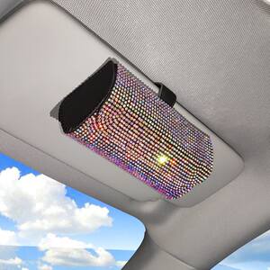 
Car color diamond sun visor glasses box car glasses storage rack sunglasses clip box ticket hanging glasses box