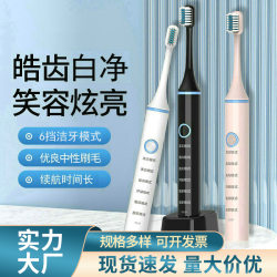 Portable travel internet celebrity sound wave electric toothbrush soft bristle household USB charging toothbrush children adult model