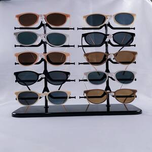 
New model is available, counter glasses display stand, sunglasses display stand, prop storage table, double row 1