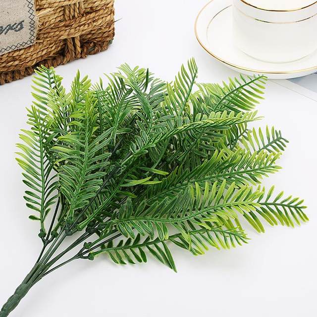 Simulated Persian leaf grass green plant plastic fern small tree background wall home and garden decoration manufacturer