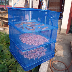 Folding Fish Drying Net, Fly-Proof Cage, Drying Net for Drying Sweet Potatoes, Radishes, Vegetables, Fish, Large Household Drying Rack