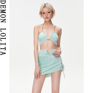 
Women's swimsuit 2026 new split bikini pure lust style conservative belly-covering slimming seaside resort hot spring swimsuit women