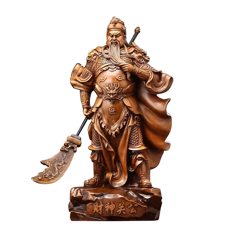 関二爺 武財神 銅像 工芸品美術品 置物 銅器 銅像 武財神 関羽