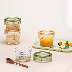 Lexiexingle glass supplementary food box set Infant -keeping bowls can cook the microwave in the microwave oven to heat the refrigerator storage