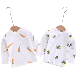 
Baby underwear single top 0-1 year old baby autumn clothes boys T-shirt long-sleeved base shirt pure cotton girls autumn clothes