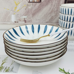 Jingdezhen Ceramic Plates for Home Use 2026 New Model 7 Trendy Serving Plates for Cooking, High-End Luxury Feel 8inch