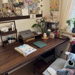 Walnut, White Wax Wood, Cherry Solid Wood Large Board Double Gaming Desk, Home Computer Desk, Office Desk, Long Desk, Workbench