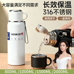 316 Stainless Steel Insulated Cup, Large Capacity Outdoor Water Bottle, 2025 Thermal and Cold Insulation, High-End Tea Brewing and Tea Infusion Cup for Men