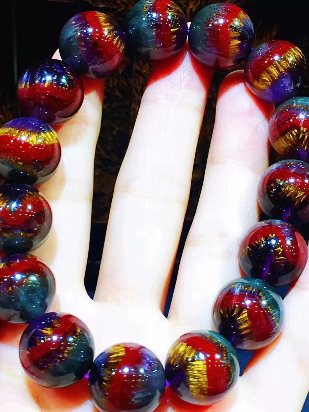 手串 珍品 25年最全测评！南非舒俱来高阶全酱红屁桃单圈手串18K（雅筱