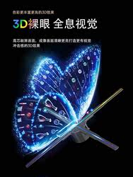 Glasses-free 3d Holographic Fan Projection Led Stereo Vision Rotating Suspension Imaging Dynamic Image Dazzling Screen Advertising Machine