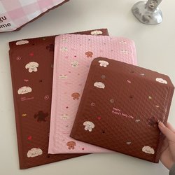New Cute Puppy Pattern Bubble Envelope Bag Pink Coffee Color Self-Sealing Bag Cartoon Courier Bag Gift Packaging Bag