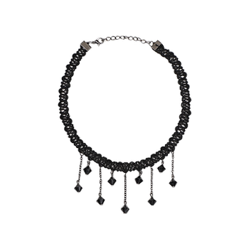 Necklace for women choker collar black niche neck strap
