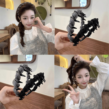 2025 new Xiaoxiang style pearlescent mesh headband for women with anti-slip tooth textured daily external high skull headband
