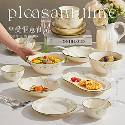 Fresh and Simple Bowl Set for Home Use, 2025 New Model, High Aesthetic Bowl and Plate Set, Particularly Beautiful Bowl and Plate Set, Tableware Set
