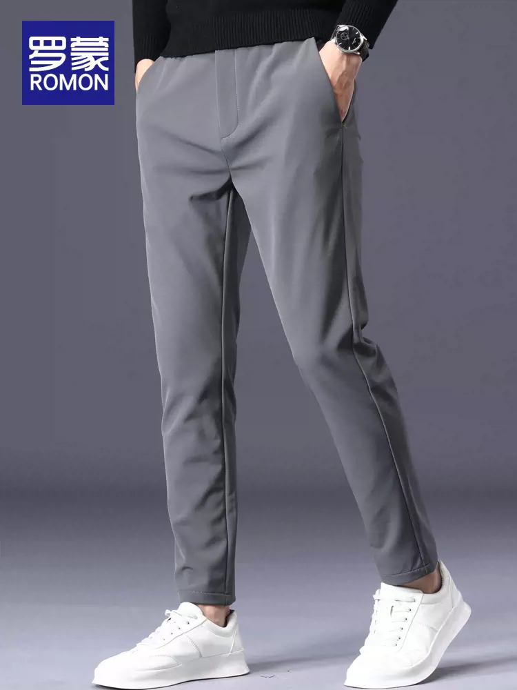 Romon 罗蒙 23年春季新款 男式直筒修身休闲裤 天猫优惠券折后￥89包邮（￥139-50）多色可选