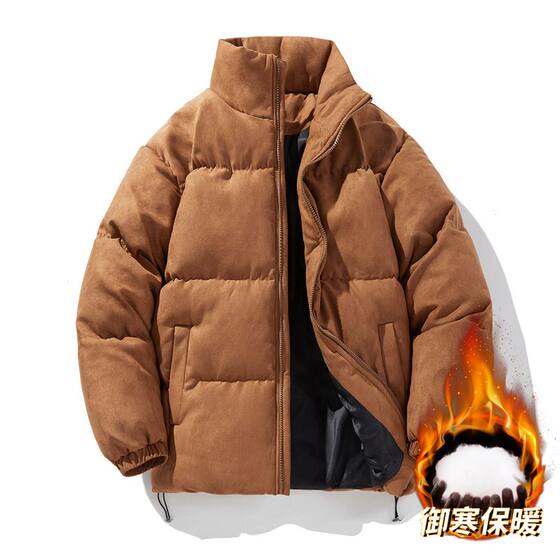
2025 Winter New Thickened Cotton Clothes for Male Students Couples Casual Simple Warm and Windproof Cotton Coat Jackets