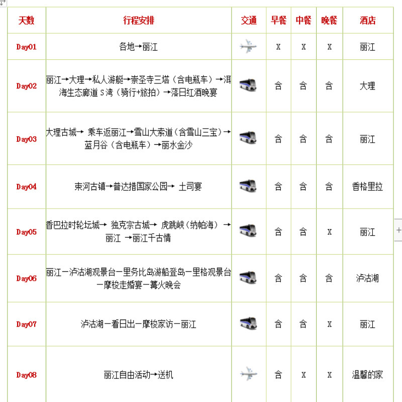 【单人可拼房】梦想ing丽江大理香格里拉泸沽湖8天7晚云南旅游