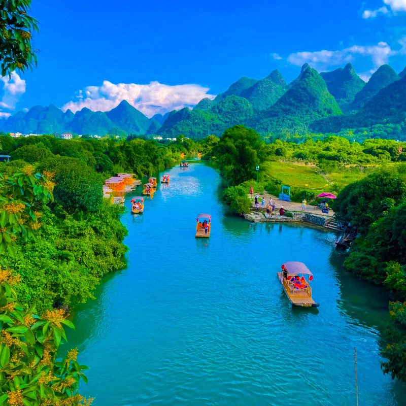 【12人小团】漓江野趣广西桂林6天5晚跟团游阳朔漓江龙脊含机票