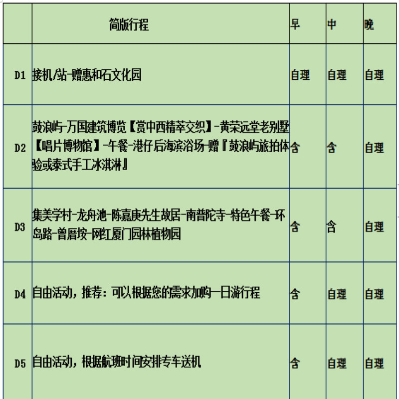 【10人小团】厦门旅游5天4晚全国直飞含机票鼓浪屿 住全季酒店