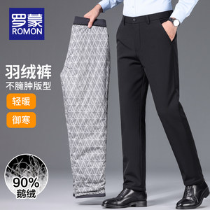 
Luo Meng Down Pants Men's 2026 Autumn and Winter New Goose Down Warm Suit Pants for Outerwear Thickened Casual Long Pants