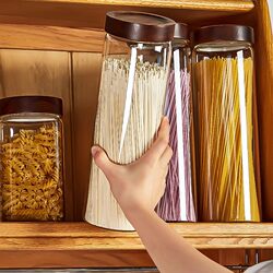 Sealed Jar Glass Bottle Sealed Bottle Food Grade Coffee Bean Preservation Jar Grain Storage Noodles Pasta Sub-pack