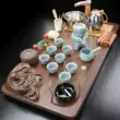 ban tra dien Bộ ấm trà gia đình, khay trà tích hợp hoàn toàn tự động, gỗ nguyên khối, phòng khách, nước sôi, pha trà kung fu, bàn trà, trà biển B bếp điện bàn trà Bàn trà điện