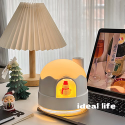 Snow House Humidifier, Small Household Silent Air Large Mist Sprayer, Office Desktop Wireless Charging Portable USB