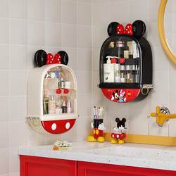 Mickey Bathroom Cosmetics Storage Rack Wall-Mounted Punch-Free Bathroom Storage Rack Washbasin Shelf