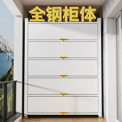 Household Storage Cabinet, Balcony Storage Cabinet, Integrated Waterproof and Sun-Proof Sundries Wardrobe, Floor-Standing Bookcase, Storage Iron Shelf