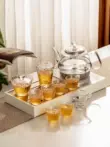 Bộ ấm trà thủy tinh hoàn toàn tự động tích hợp khay trà điện gia dụng bếp gốm cho văn phòng pha trà bàn trà nhỏ ấm đun nước