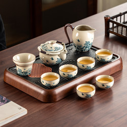 Ruyao Green Butterfly Handheld Teapot Kung Fu Tea Set for Home Use, High-End Ceramic Tea Brewing Pot and Cup for Drinking Tea, 2026 New Model