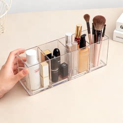 Cosmetic Storage Box, Makeup Brush Holder, Bedroom Dressing Table Lipstick and Eyebrow Pencil Organizer, Desktop Light Luxury Storage Pen Holder