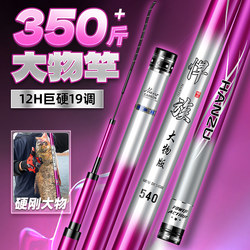 Green Sturgeon Big Fish Rod 12H19 Adjustable Platform Fishing Rod, Ultra-Light and Ultra-Hard Carp and Bighead Carp Rod, Green Fish Rod, Giant Fish Rod