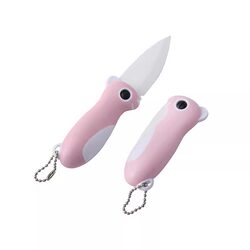 Cute Fruit Knife, Girly Ceramic Knife, Foldable Portable Mini Knife for Home and Travel Use