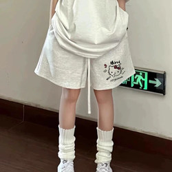 Cartoon Kitty Cat Shorts for Women 2025 New Style for Outdoor Wear, Popular This Year, Trendy Summer Thin Five-Point Shorts