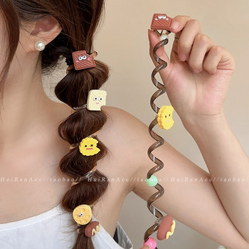 Cute cartoon bubble braid phone coil

