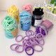 Candy-colored hair rope, summer rubber band for women, high elasticity and durable leather case, simple forest style hair rope, rubber band hair tie