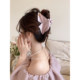 French satin triangular clip women's 2025 new high-end style back head hair shark clip large hair clip hair accessories