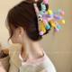 
Dopamine plush hair clip colorful funny cartoon shark clip female back head hair ball spring interesting grab clip