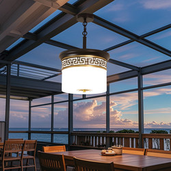 Sunroom Chandelier Balcony New Chinese Style Outdoor Ceiling Light Front Door Mosquito-Proof Corridor Sensor Outdoor Villa Light