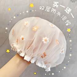 Women's Waterproof Shower Cap, Adjustable, Double-Layer Thickened, for Home Use, Anti-Oil Smoke in the Kitchen, 2025 New Model