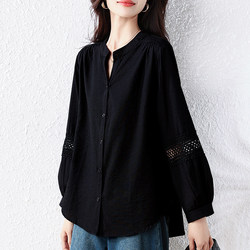 2026 Spring New Large Size Loose Shirt for Women, High-End Light Luxury European Style Fashionable Women's Shirt Top