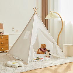 ins Tent Children's White Small Tent DIY Small House Painted Graffiti Decoration Autumn Outing Toy House Game Photo Shoot