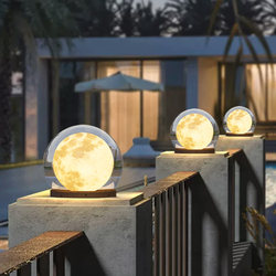 Solar Column Lamp, Garden Moon Lamp, Outdoor Waterproof Landscape Lamp, New Wall Lamp, Gate Villa Wall Lamp
