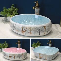 Popular European-Style Washbasin Ceramic Countertop Basin Art Basin Washstand Bathroom Countertop Washbasin
