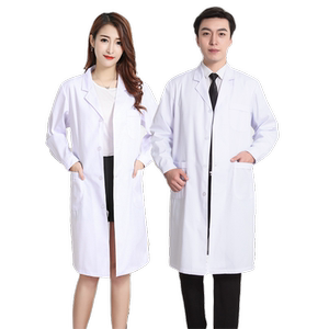 White coat doctor long -sleeved experimental college student chemistry laboratory hospital work service girl isolation clothes short -sleeved nurse