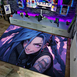 Jinx Gojo Satoru Game E-Sports Room Carpet Living Room Bedroom Study Swivel Chair Mat Bedside Blanket Non-Slip Floor Mat